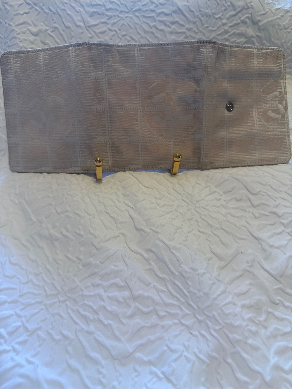 Chanel Beige Canvas Card Trifold Wallet - Picture 4 of 9